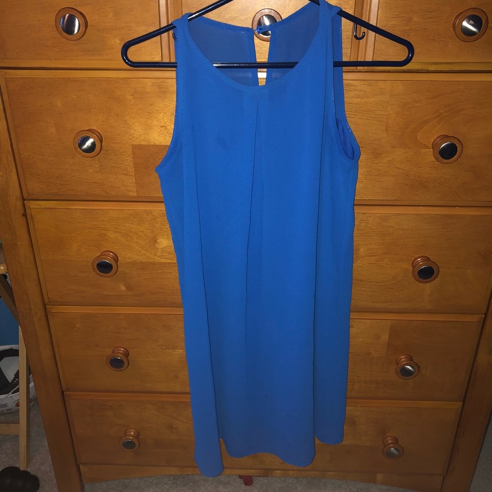 A blue dress